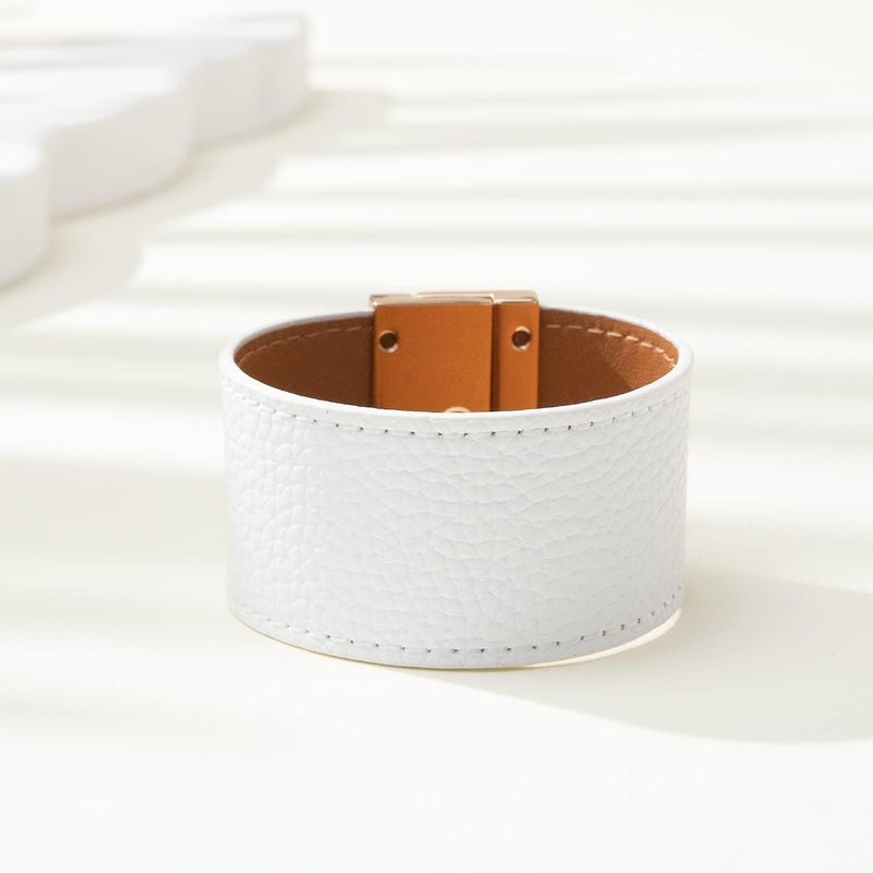 Rantanto Braid Leather Wrap Bracelet Trendy Stackable Crystal Cuff Boho Gold Heart Bracelet Jewelry Gift For Women - Image 5